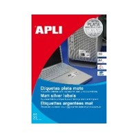 Print etikety strieborné plastové A4 APLI - AGIPA 45,7x21,2 mm