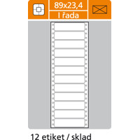 Tabelačné etikety-štítky jednoradové 89x23,4 mm /500 hárkov
