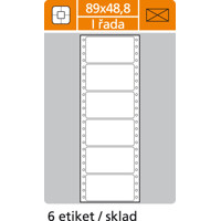 Tabelačné etikety-štítky jednoradové 89x48,8 mm /500 hárkov