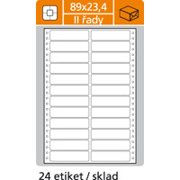 Tabelačné etikety-štítky dvojradové 89x23,4mm /500 hárkov