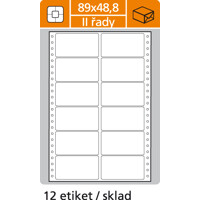 Tabelačné etikety-štítky dvojradové 89x48,8mm /500 hárkov