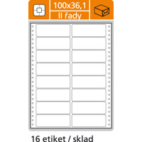 Tabelačné etikety- štítky dvojradové 100x36,1mm /500 hárkov