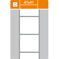 Termo etikety biele 47x41 mm /návin 1500 ks