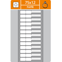 Zlatnícke etikety na prstene a šperky TTR 75x12 papierové