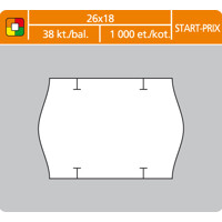 Cenové etikety biele Star Prix 26x18