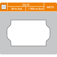 Cenové etikety biele Meto Contact 32x19 mm