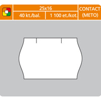 Cenové etikety biele Meto-Contact 25x16