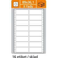 Tabelačné etikety- štítky dvojradové 89x36,1mm /500 hárkov