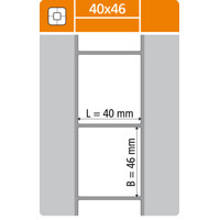 Termo etikety biele 40x46 mm /návin 1000 ks