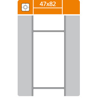 Termo etikety biele 47x82 mm /návin 800 ks