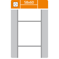 Termo etikety biele 58x60 mm /návin 750 ks