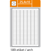 Print etikety biele PLUS 25,4x10 mm A/4 1000 hárkov