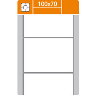 Termotransférové TTR etikety biele 100x70 mm/návin 1000 ks