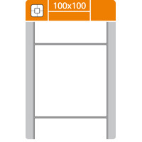 Termotransférové TTR etikety biele 100x100 mm/návin 1000 ks
