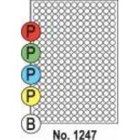 Print etikety farebné kruh 14 mm A/4 100 hárkov