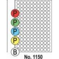 Print etikety farebné kruh 18 mm A/4 100 hárkov