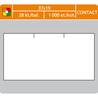 Cenové etikety signálne farebné Contact 37x19